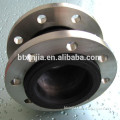 Floating flange single sphere rubber expension joints